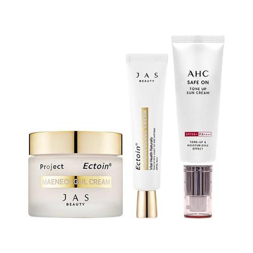 [쟈스] 엑토인 맨얼굴 크림 55ml + 30ml + AHC 톤업 선크림 50ml(1)