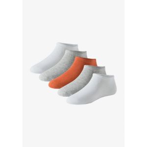 이스퀘어 4194473 Schiesser SNEAKER - Socks weis grau orange