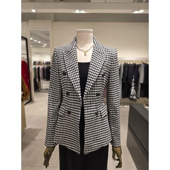 지고트 [파주점] 깅엄 체크 피크드 더블 자켓 JS3B0JK321