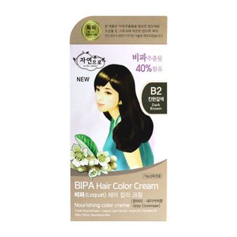 NS홈쇼핑 자연으로 비파 헤어컬러크림 B2진한갈색 120ml 염색약[29223082]