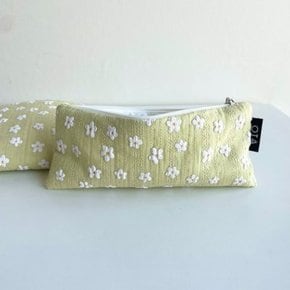 [OIA] Flat pencil case - daisy green