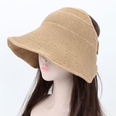 [애슬릿]여성 돌돌이 밀짚 라탄 여름 바캉스 썬캡 모자
