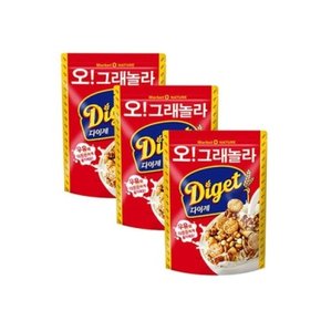 오리온 단백질시리얼 오그래놀라 다이제 300g X3개