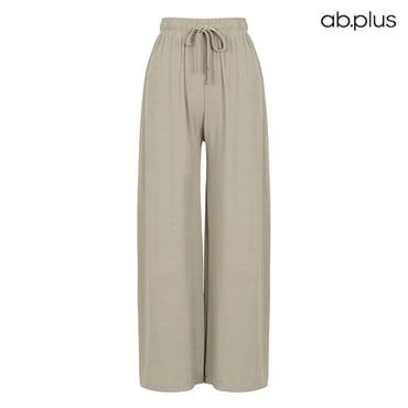 ab.f.z [ab.plus/신상] 밴딩 허리끈 주름 와이드 팬츠 (LSZ5MP34A)
