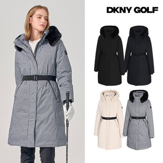 DKNY [24년 최신상] DKNY 여성 인퀼팅 다운 코트