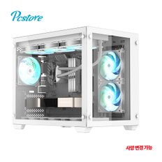 피씨스토어 화이트 감성 어항PC 라이젠5 7500F RTX4060Ti 240 ARGB 수냉 쿨러 (32GB, M.2 500GB)