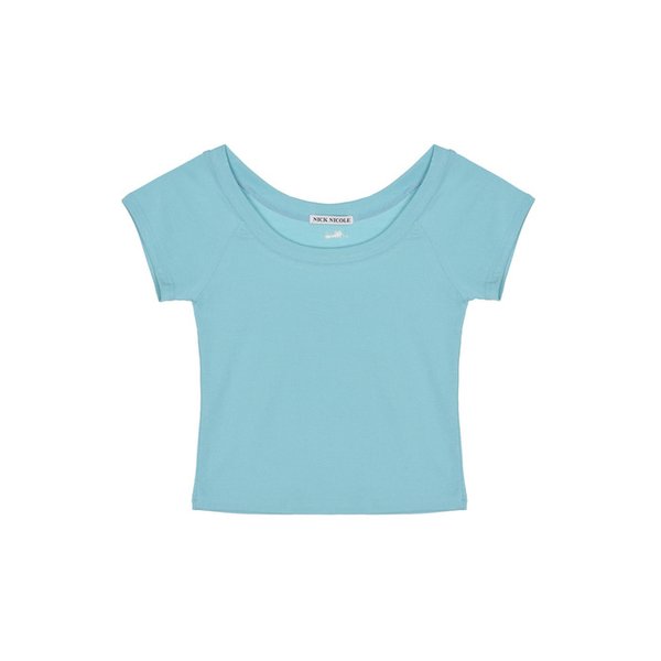 RAGLAN SCOOP NECK TOP_BLACK
