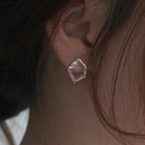 ROCK CRYSTAL ROSE EARRING