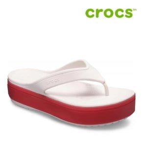 슬리퍼  H12  205681 6QB Crocband Platform Flip Barely Pink Pepper_P369333729