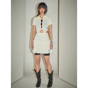 Flare Shirring Set Up Skirt