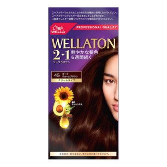 웰라 WELLA 웰라톤 크림 염색약 4G 다크 웜 브라운