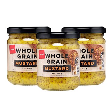  팜스 홀 그레인 머스터드 소스 Pams Whole Grain Mustard 200g 3개