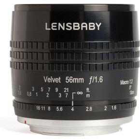 미국 렌즈베이비 벨벳 카메라렌즈 Lensbaby LBV56BX Velvet 56 Lens for Sony NEX Camera 156190