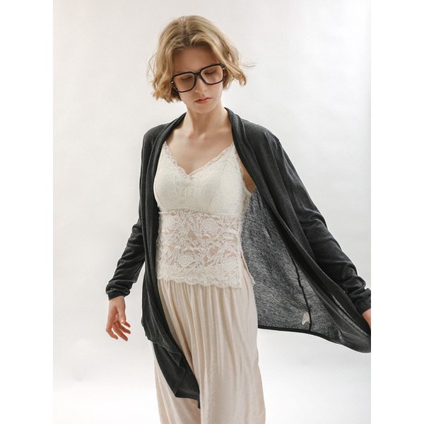 MJ_Open front cardigan_CHARCOAL