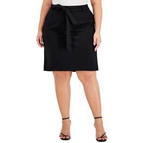 4450196 Bar III Plus Womens Belted Above Knee Mini Skirt