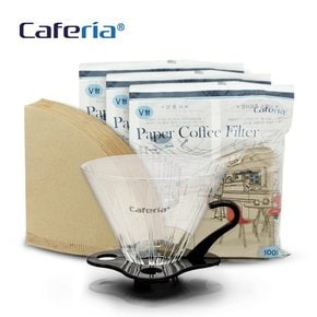 유리드리퍼&여과지 세트 CD2/CF2*3 [커피필터/커피용품/핸드드립]