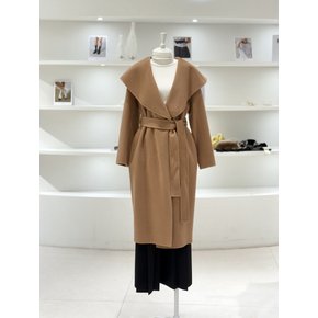 [여주점] 여성 벨티드 와이드 카라 롱 코트 (L254PSH511)