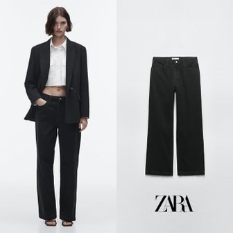  ZARA 자라 블랙 Z1975 로우라이즈 스트레이트 진 1889 024