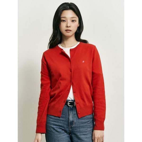 [B. my] 캐시미어 혼방 에이미 카디건  레드 (BF585AN016)
