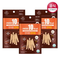 시리우스 윌 저칼로리 식이섬유 풍부한 애견간식 언더텐 곤약껌 20g x 3팩