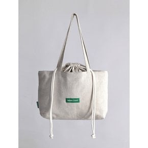 보트 스트링 쇼퍼백 66 린넨 - beige M