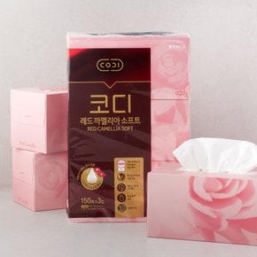 레드 까멜리아 미용티슈 150매 x 3입