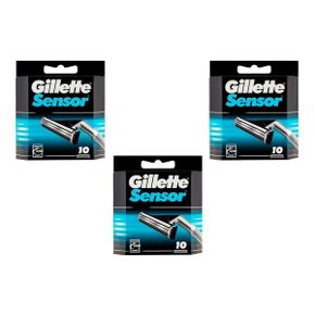 미국 질레트 면도날 리필 교체 Gillette Mens Sensor Cartridges 10 Count 3 Pack 1554787