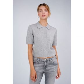 True Religion 트루 종교 스트릭자켓-단팔 두꺼운 카디건-연기색 8047934