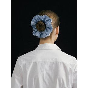 Silk Scrunchie (M) - Blue Fog