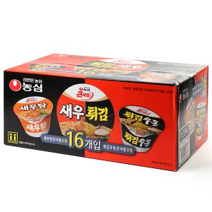 농심 새우탕 큰사발 (115g x 8개) + 튀김우동 큰사발 (111g x 8개)