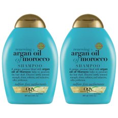 호주 Ogx 리페어 샤인 아르간오일 모로코 샴푸 for Dry & Damaged Hair 385ml 2세트