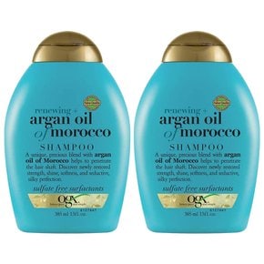 호주 Ogx 리페어 샤인 아르간오일 모로코 샴푸 for Dry & Damaged Hair 385ml 2세트