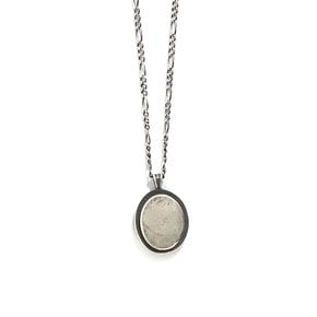 SEWN SWEN SILVER MINI REVERSIBLE MIRROR NECKLACE