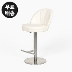 리듀 가죽 바체어 홈바 의자 높이조절 라운지 CHAIR 테라스 1인용(밀키화이트)