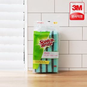 3M 베이직 삼중양면 다목적 수세미 8입 / 스카치브라이트