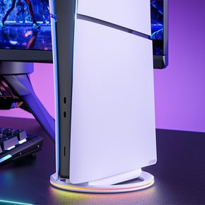 플스5 프로 슬림 PS5 거치대 수직 LED 스탠드 받침대