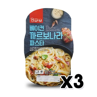  쉐프엠 베이컨 까르보나라파스타 즉석조리 230g x 3개