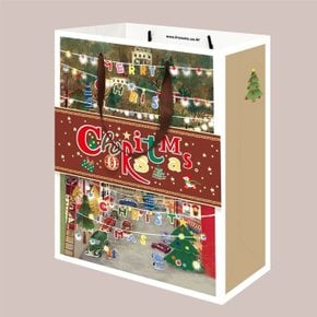 크리스마스 풍경 쇼핑백 10개 세트 1P 선물 종이 가방 (WDA46D4)