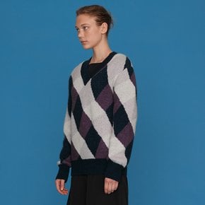 Jade argyle knit_VIOLET