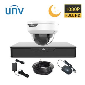 UNV 200만화소 저조도 CCTV자가설치 세트 실내 1대 하드미포함