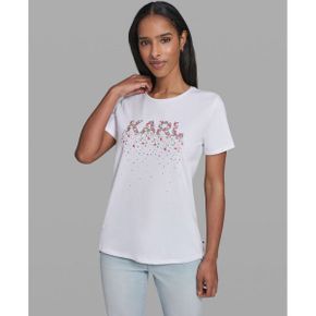 칼라거펠트 우먼 로고 프린트 Short-Sleeve 티셔츠 - 화이트 26767449 1389735