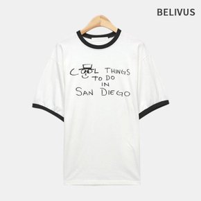 빌리버스 남자 반팔 티셔츠 프린팅 링거티 BYM012