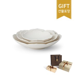 (GIFT) 연화 설빛 연화오목접시 세트 (3p) +선물포장