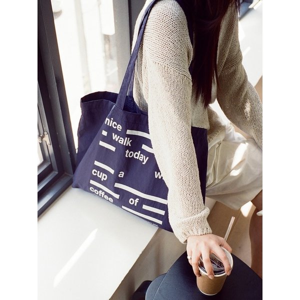 Nice Walk Today Eco Bag_Navy