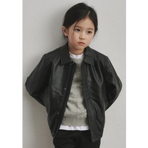 BA51JK01BK 블랙 에코레더 자켓