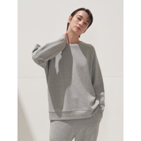 LOOSE FIT SET-UP - TOP_MELANGE GREY