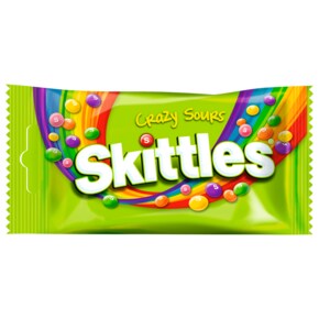 스키틀즈 Skittles 과일 츄잉 캔디 크레이지 사워 38g