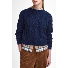 5161431 Barbour Elisha Cable-Knit Crew Neck Wool Blend Sweater