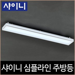 샤이니 심플 라인 주방등 LED 50W 주광색 하얀빛 55x2