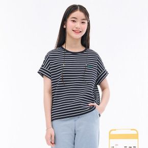 여아 데일리 스트라이프 반팔티셔츠_P394977702